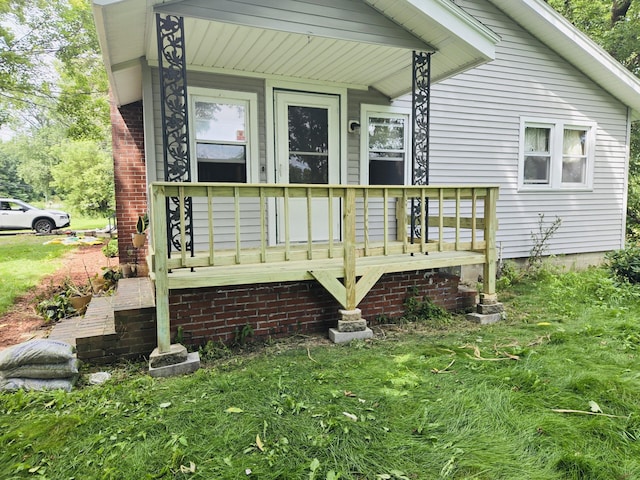 exterior space featuring a porch