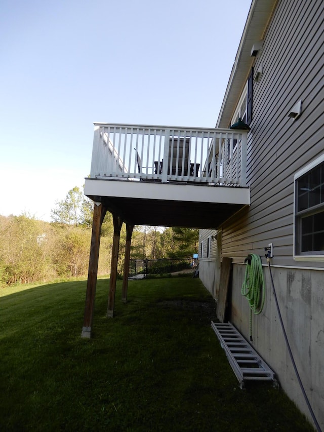 7 Dogleg Dr, Windham, ME 04062 - view of grassy yard with a deck