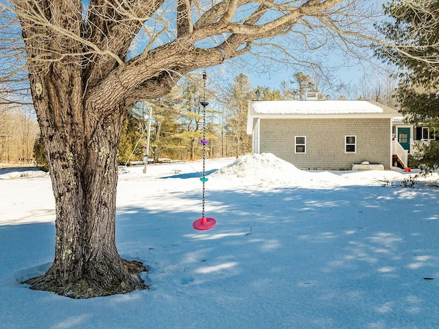 view of snowy yard