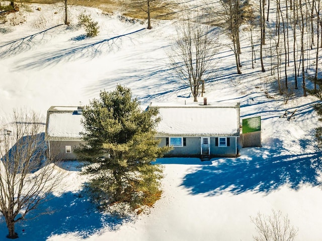 view of snowy aerial view