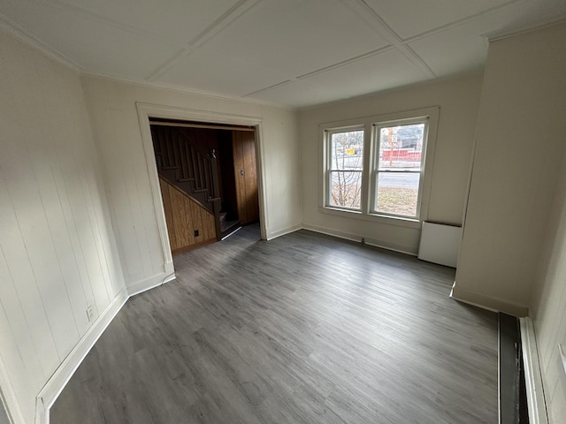 35 Bath Rd, Brunswick, ME 04011 - interior space featuring dark wood-style floors, stairs, and baseboards
