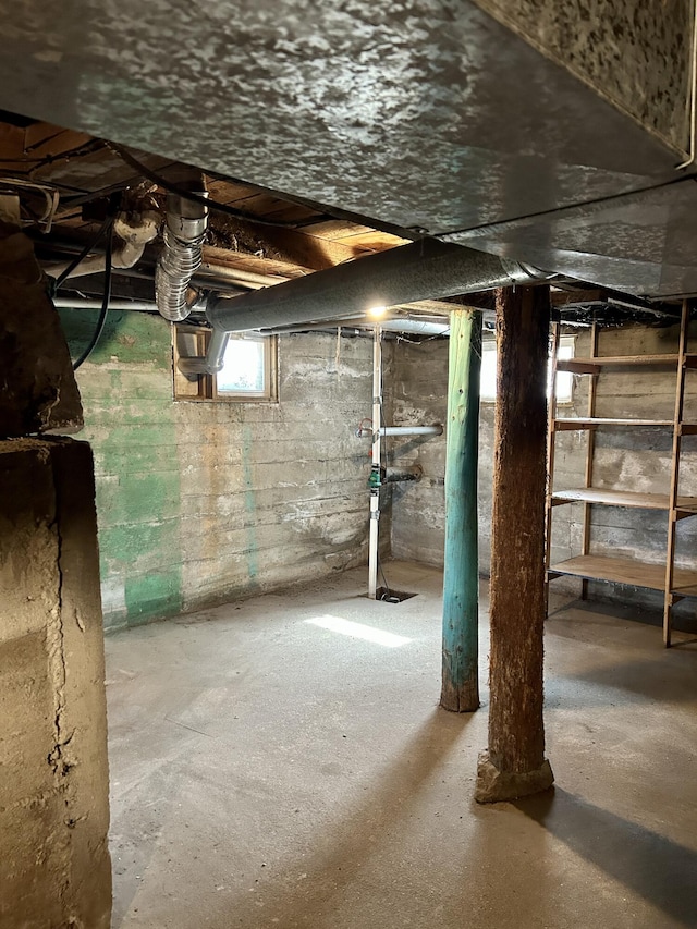 view of basement