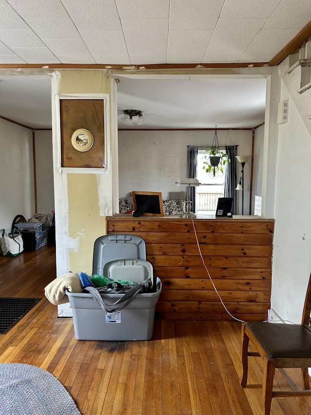 interior space with wood-type flooring