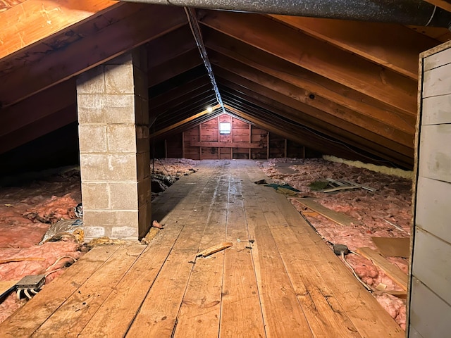 view of attic