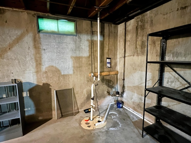 view of basement