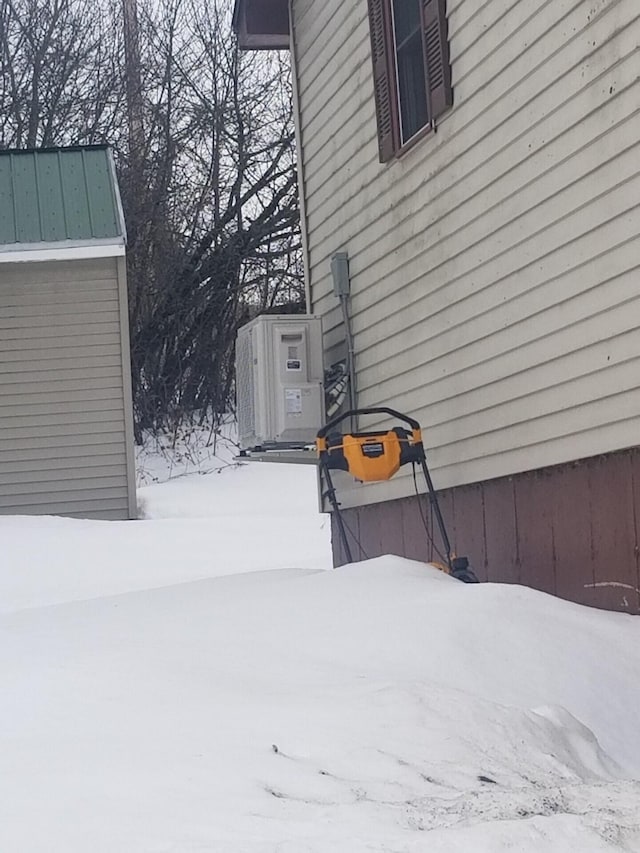 exterior space with ac unit