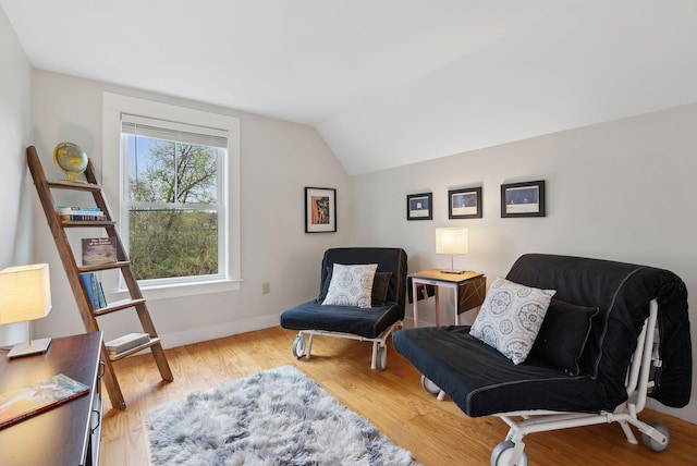 49 Langsford Rd, Kennebunkport, ME 04046 - sitting room with wood finished floors, lofted ceiling, and baseboards