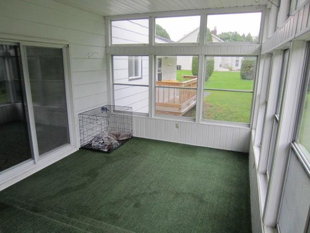 131 Clover St, Madawaska, ME 04756 - view of unfurnished sunroom