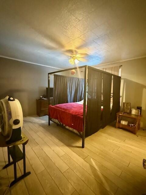 131 Clover St, Madawaska, ME 04756 - bedroom featuring ornamental molding and hardwood / wood-style floors