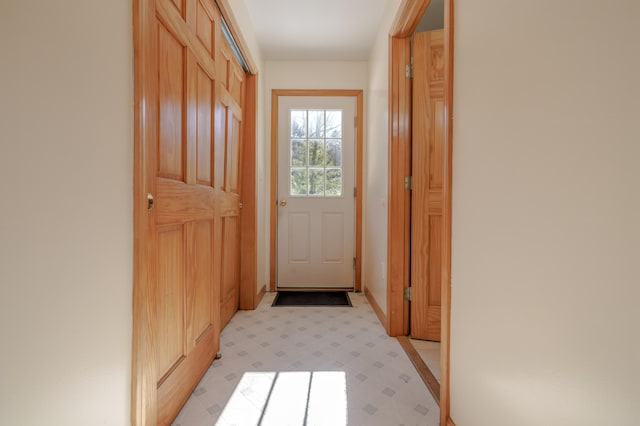 entryway with light floors