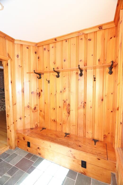 220 Church Rd, Bangor, ME 04401 - mudroom with wood walls