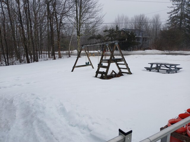 view of snowy yard