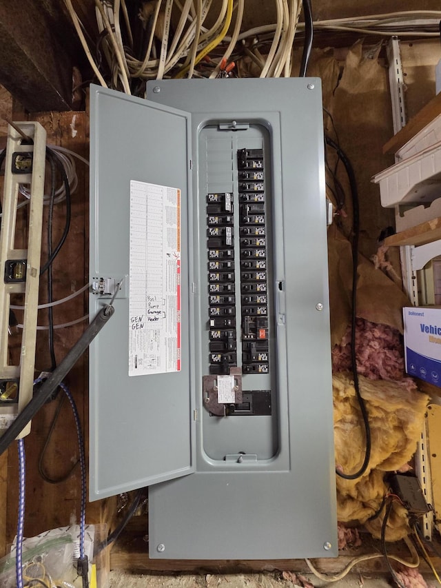 utility room featuring electric panel