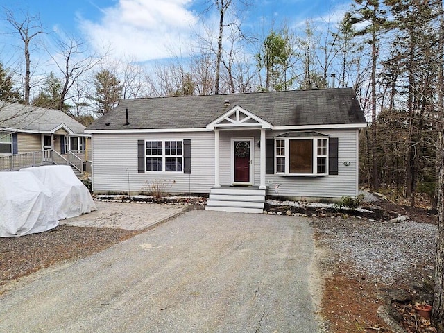 1632 Pine Dr, Casco, ME 04015 - view of front of home with driveway