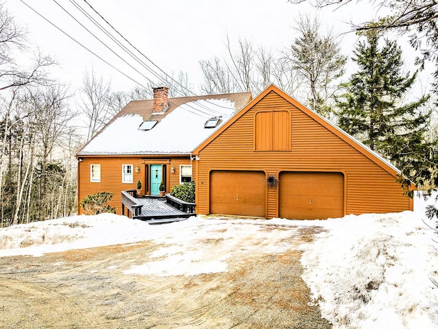 chalet / cabin with a chimney