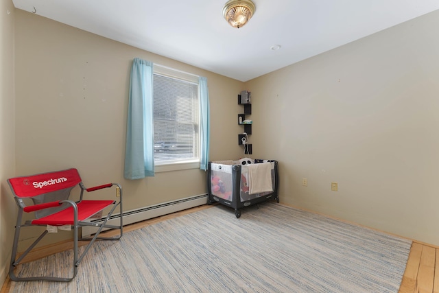 sitting room with wood finished floors