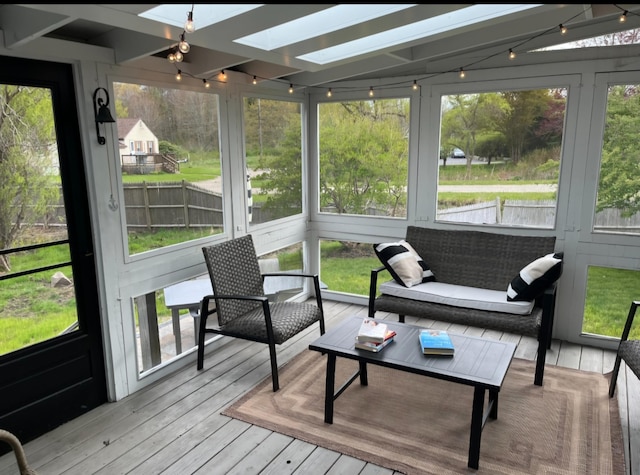 113 Wildes District Rd, Kennebunkport, ME 04046 - sunroom / solarium with a skylight and plenty of natural light