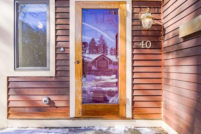 view of doorway to property