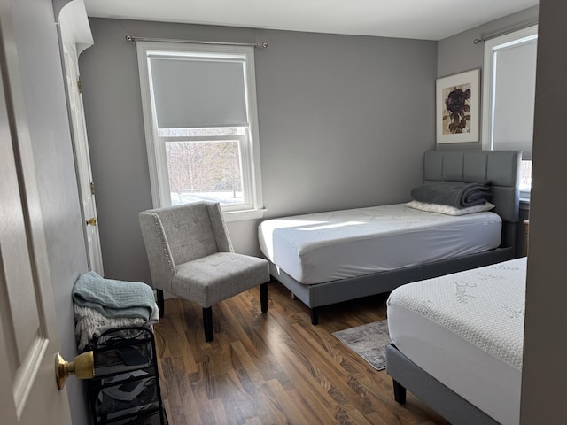 bedroom featuring wood finished floors