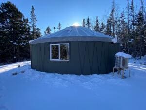 view of snowy exterior