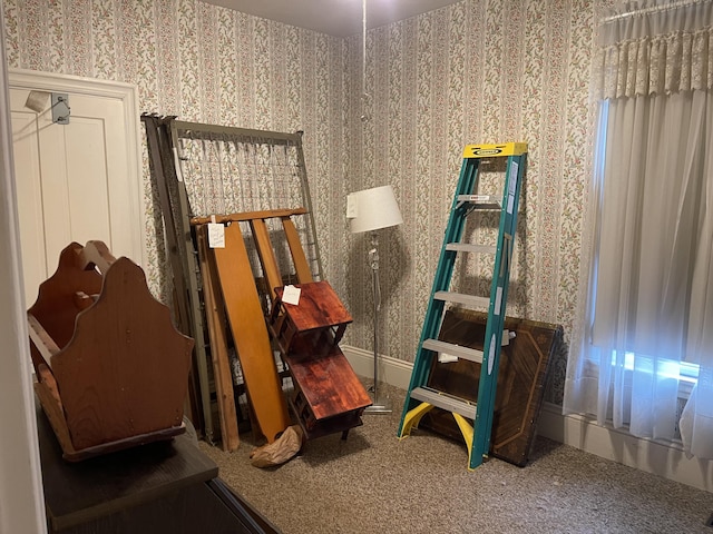 48 Gay St, Rockland, ME 04841 - interior space featuring wallpapered walls and baseboards