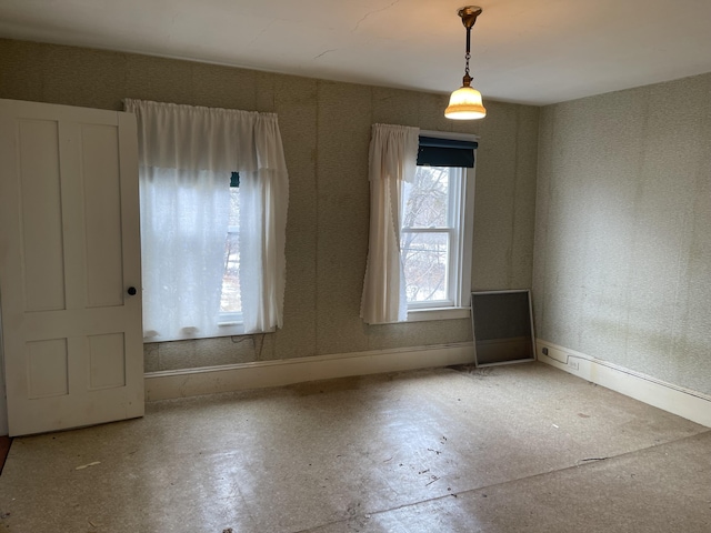 48 Gay St, Rockland, ME 04841 - spare room featuring wallpapered walls and baseboards