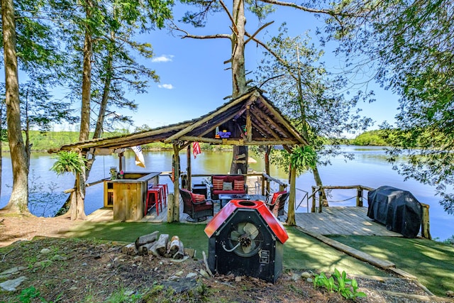 543 Middle Rd, Dresden, ME 04342 - dock area featuring a water view