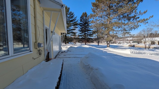 view of snowy yard