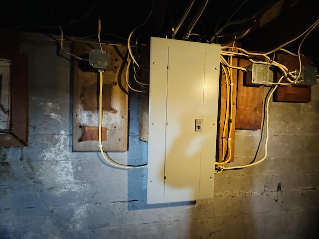 utility room featuring electric panel