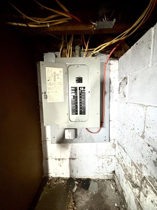 utility room featuring electric panel