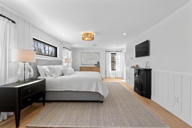 65 Sky Dr, Windham, ME 04062 - bedroom featuring light wood-type flooring, visible vents, and recessed lighting
