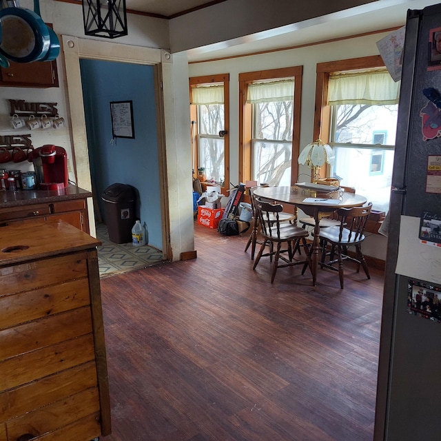 dining room featuring dark wood finished floors