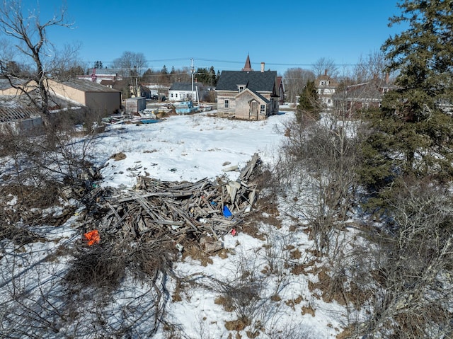 view of snowy yard