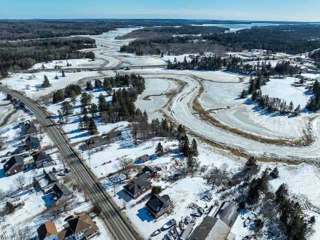 view of snowy aerial view