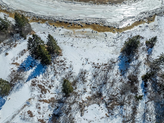 view of snowy aerial view