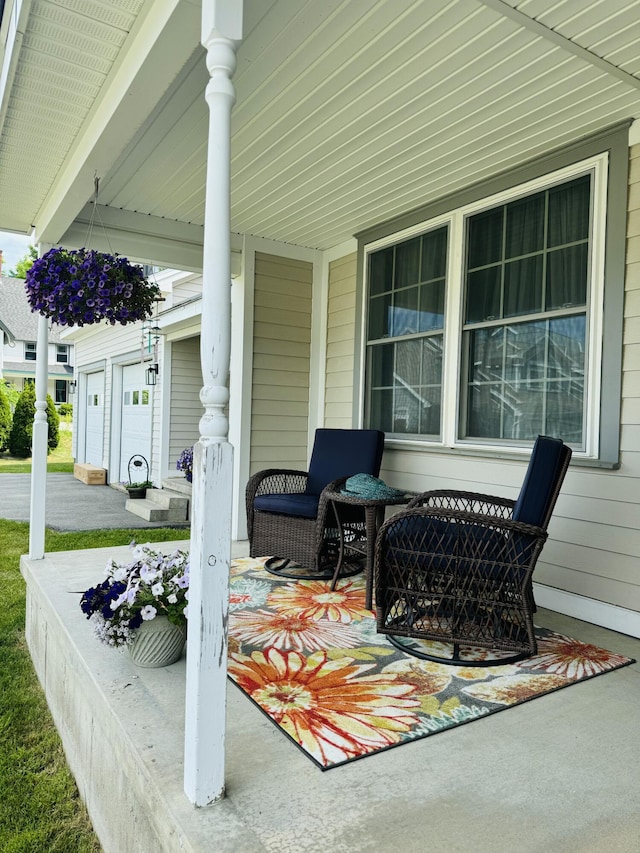 view of patio / terrace featuring covered porch