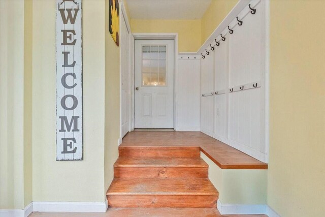 mudroom with baseboards