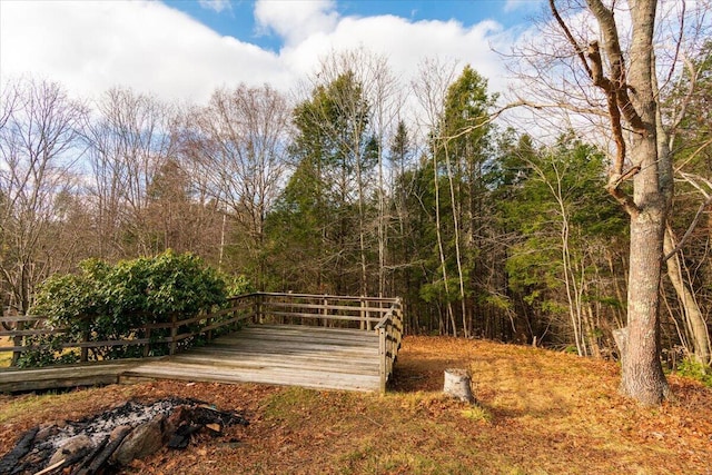 surrounding community featuring a deck