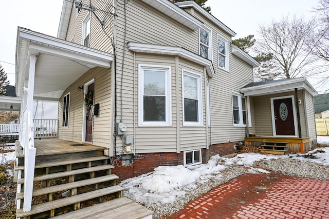 exterior space with a porch