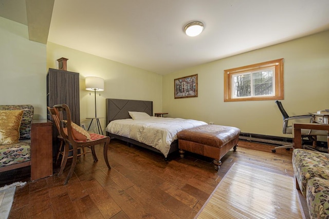 bedroom featuring dark wood finished floors