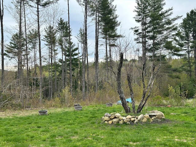 286 Lexington Rd, Kingfield, ME 04947 - view of yard with a forest view