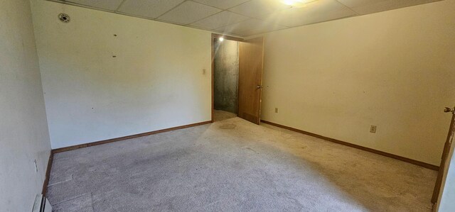 8 Cornerbrook Cir, Windham, ME 04062 - carpeted empty room featuring baseboards and a paneled ceiling