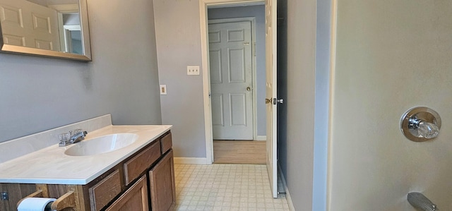 8 Cornerbrook Cir, Windham, ME 04062 - bathroom featuring baseboards, tile patterned floors, and vanity