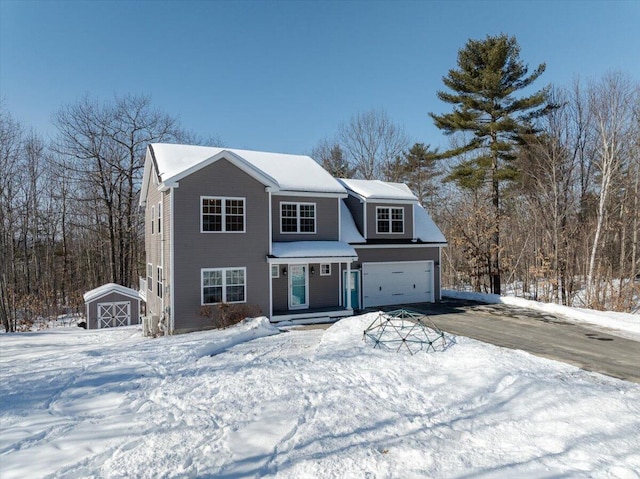 view of front of property with an attached garage and driveway