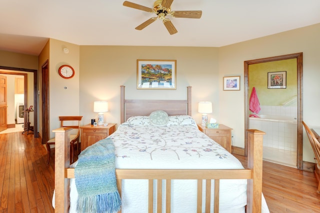 189 Mills Rd, Kennebunkport, ME 04046 - bedroom with baseboards, light wood-style flooring, and ensuite bathroom