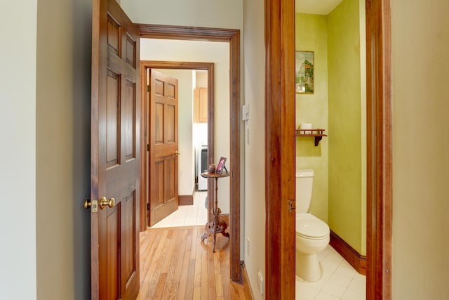 189 Mills Rd, Kennebunkport, ME 04046 - corridor featuring baseboards and light wood finished floors