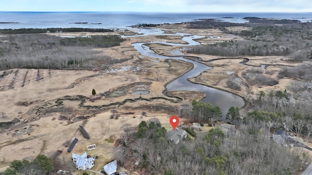 189 Mills Rd, Kennebunkport, ME 04046 - bird's eye view featuring a water view