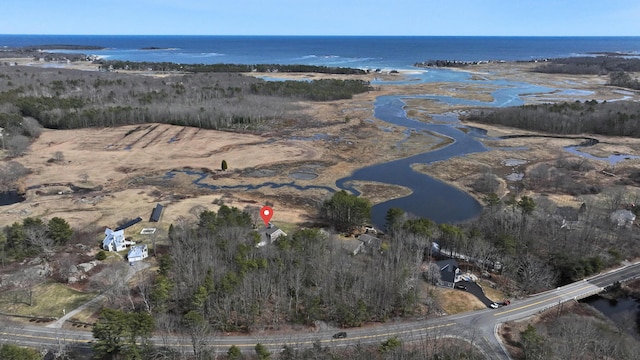189 Mills Rd, Kennebunkport, ME 04046 - drone / aerial view with a water view