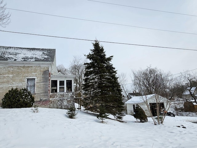 view of snowy yard