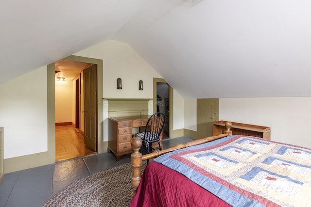 598 Walnut Hill Rd, North Yarmouth, ME 04097 - bedroom featuring lofted ceiling